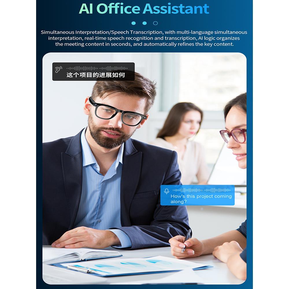 AI Smart Glasses 800W Ultra Clear Camera Shootingand Recording Touch Sport Smart Sunglasses Bluetooth Call Video Music Player Phone Wearable Gradient Lenses - Image 5