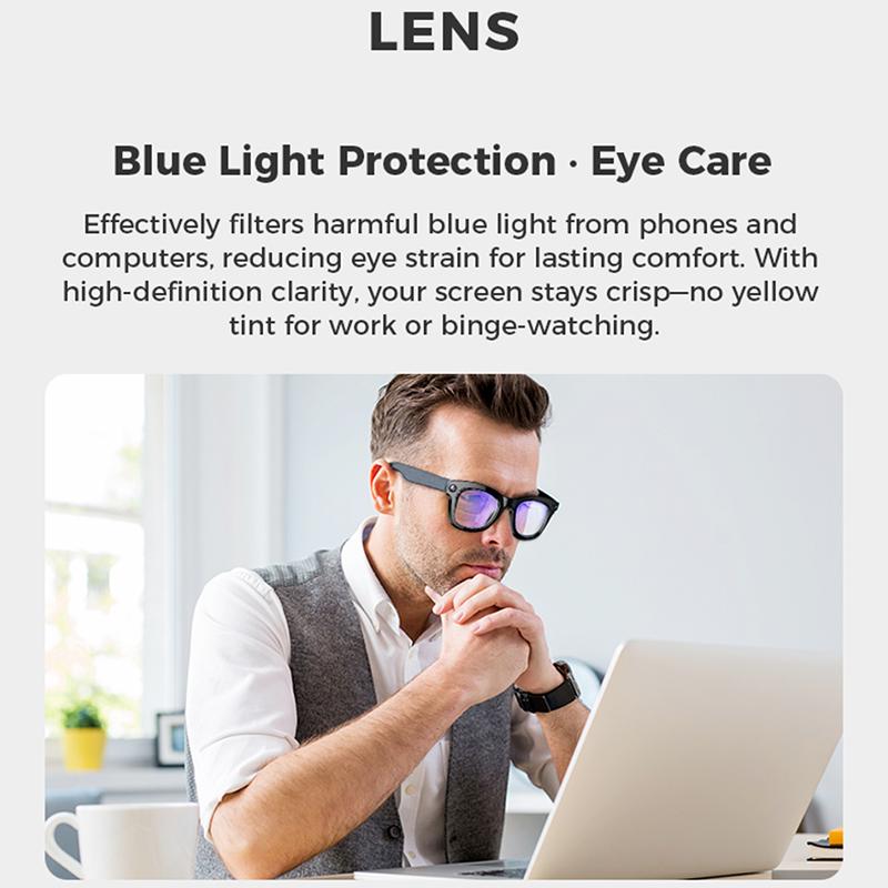 2025 New 500w Pixel Smart Glasses Men With Ai Camera For High-definition Photography Video Recording Voice Calls And Translatio Wearable Transparent Mirror - Image 2