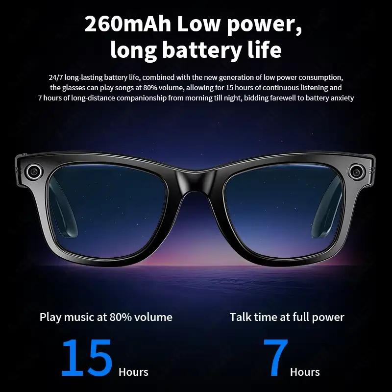 Brand New Upgrade Smart Glasses With Camera HD Video Recording AI Photo Recognition Bluetooth Call Translation Voice Sunglasses Wearable