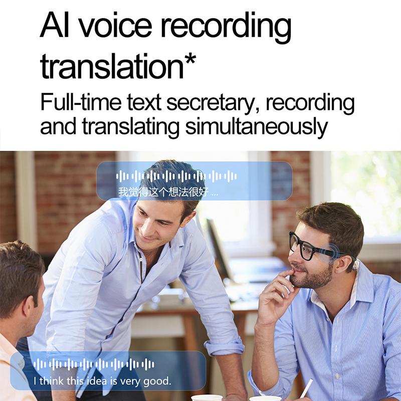 1080P WiFi Transmission Smart Glasses Recording Videos AI Photo Recognition Answer Translation 220mAh Battery Bluetooth Glasses Automatic Button Camera Colorful Magnetic Wearable - Image 3