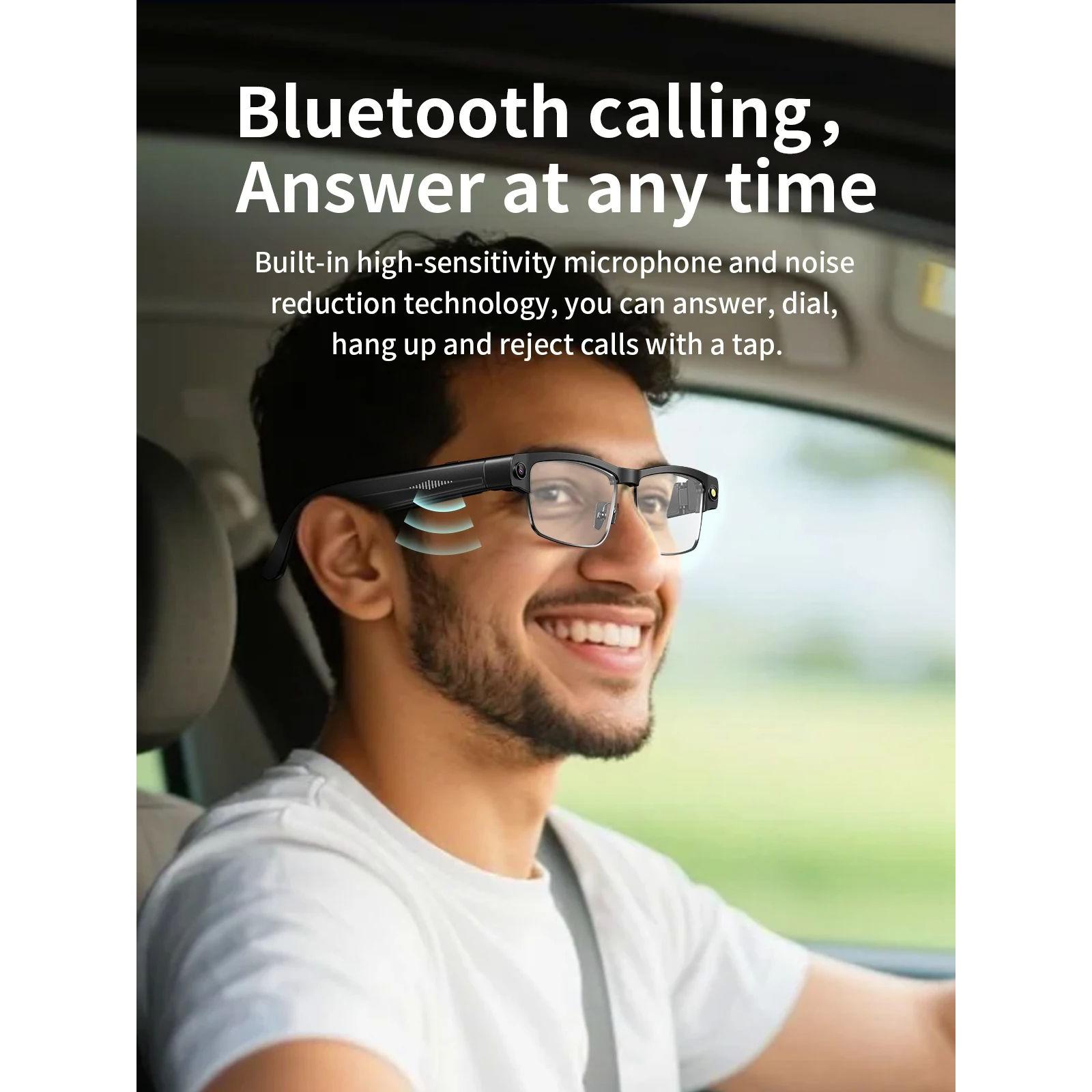 Smart Glasses with HD Camera 1200P Anti-shake Video Record Real-time Translation Object Recognition Bluetooth Call Smart Glasses Android Magnetic Memory Wearable - Image 4