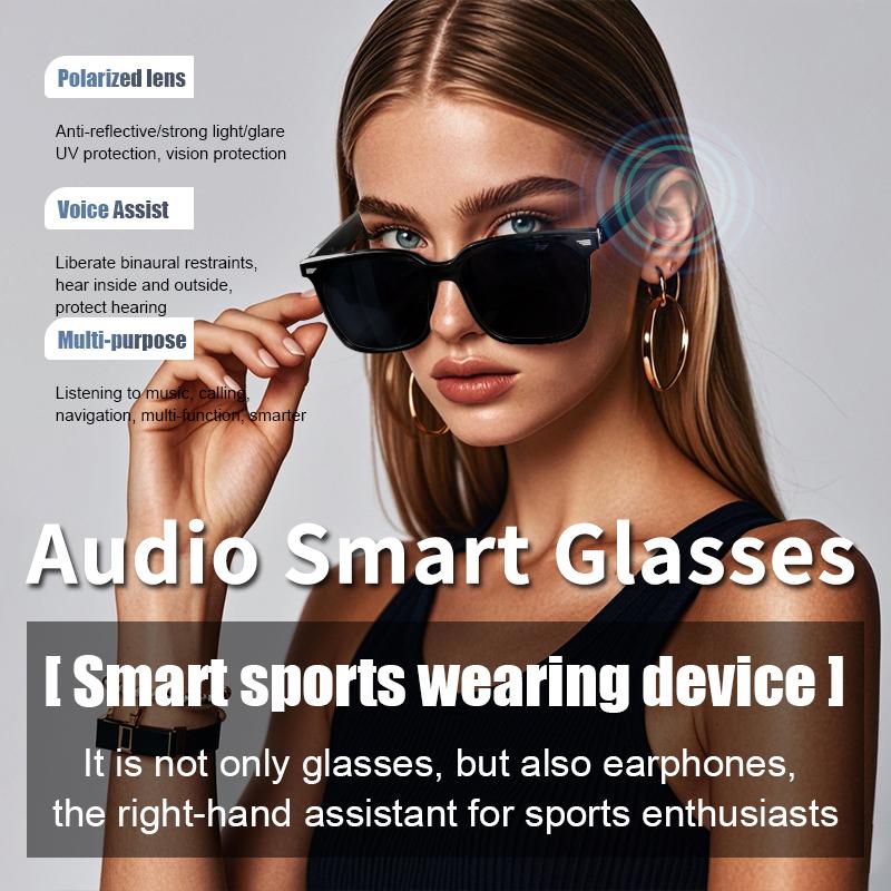 New smart bluetooth audio glasses to listen to music HD call anti-ultraviolet polarized lenses wear comfortable sunglasses
