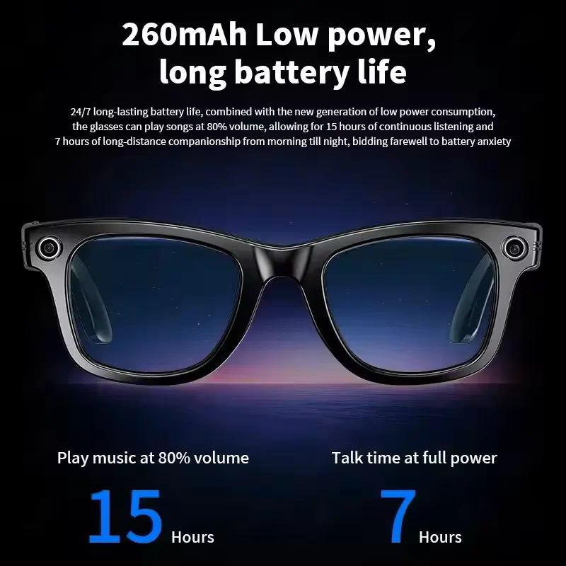 2025 New Upgrade smart glasees With Camera Video Recording AI Photo Recognition Bluetooth Call Translation Voice Sunglasses Man Wearable Change Color - Image 3