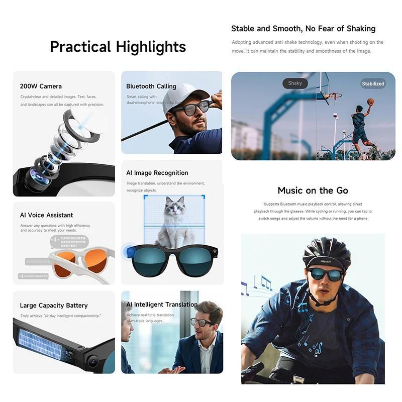 5 Surprising Benefits of Using New Smart Glasses Men 8MP Camera WiFi Bluetooth Touch Control IP65 Waterproof AI Translation Noise Cancelling AI Glasses Women