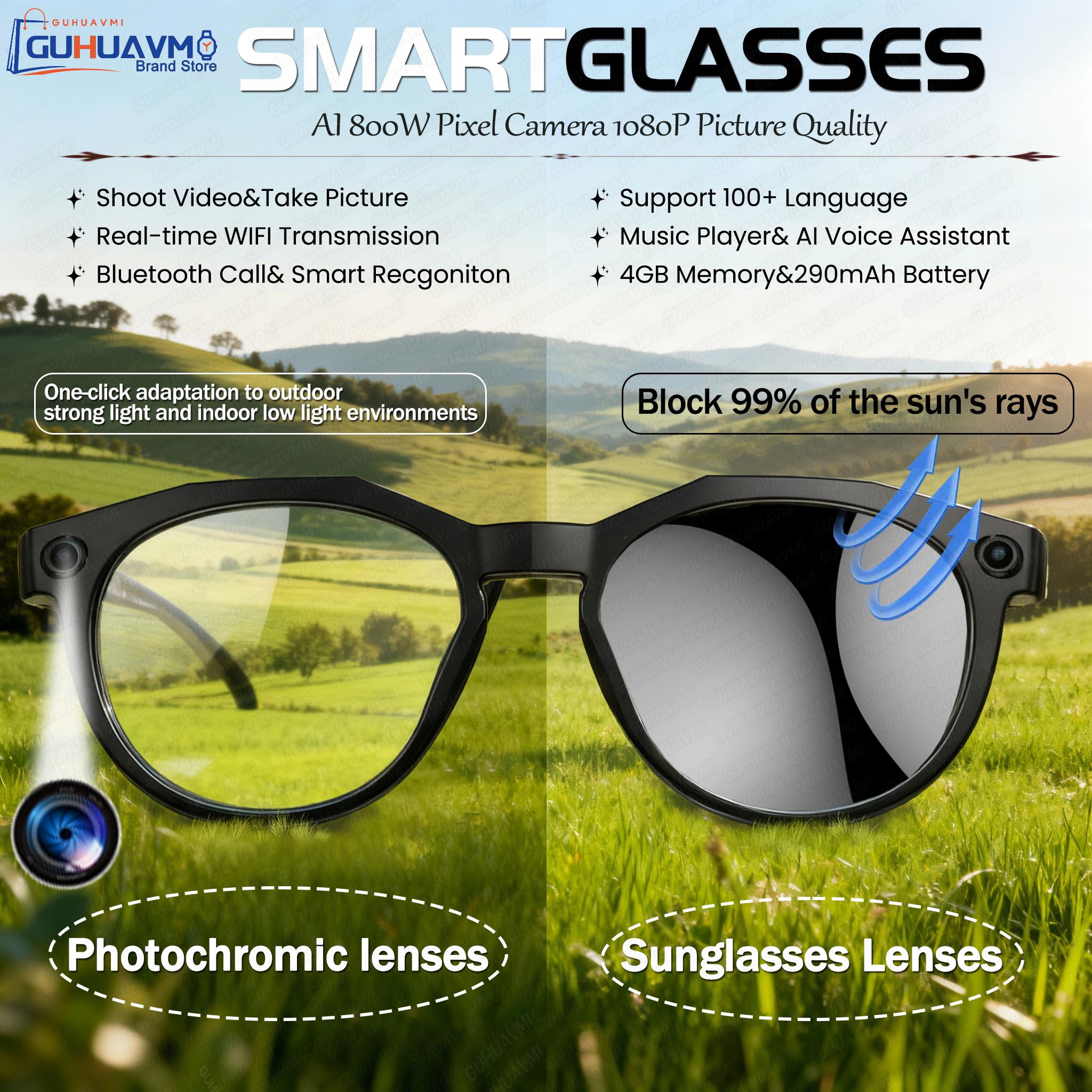 2026 New Photochromic Glasses Men 800K Camera 1080P Picture Quality WIFI Transmission AI Translation Study Meeting Smart Glasses vs Competitors: Which One Should You Choose?
