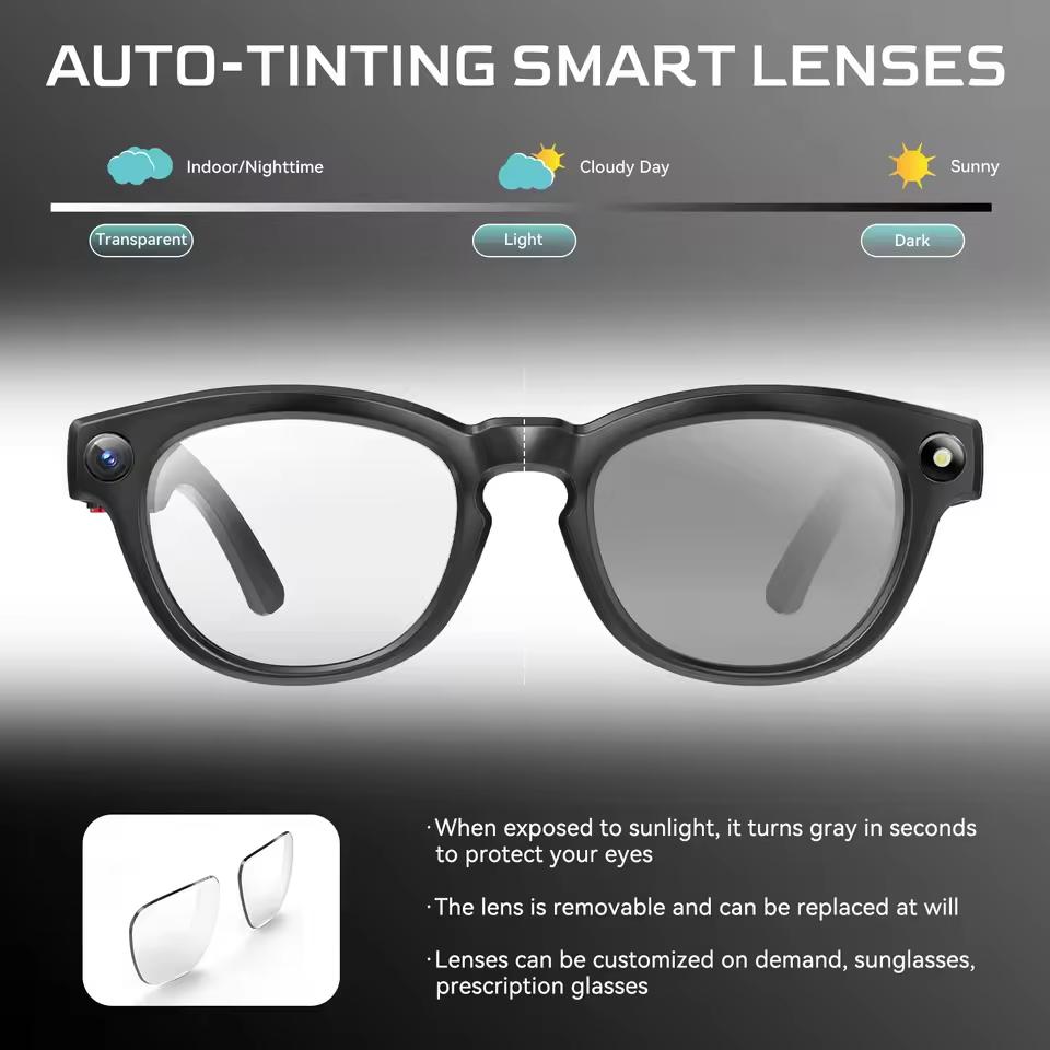 Smart Glasses, New 2022, 4K HD AI, 800W Pixel Camera, Bluetooth Calling, 4GB WIFI Delivery, Voice Assistant, Suitable for Men and Women