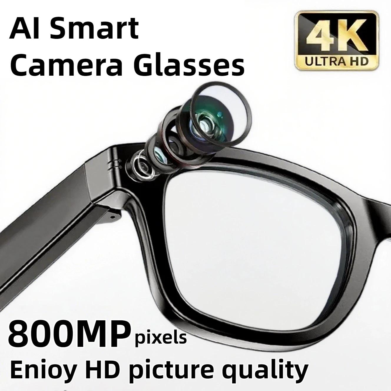 4K AI Smart Photochromic Glasses Camera Bluetooth Call Voice Assistant Music Player Translate Multifunction Glasses for Xiaomi