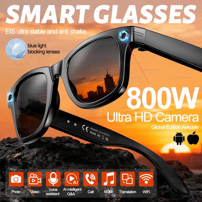 Discover the Revolutionary Features of 2026 Brand New 8MP Camera Glasses Color-Changing AI Smart Bluetooth Glasses Photo Video Recording Waterproof Call Smart Sunglass
