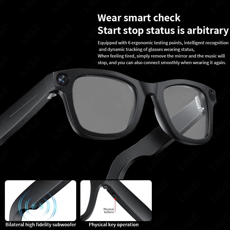 Expert Review: Is LIGE 800W Pixel Smart AI Glasses HD Shooting Video Record Voice Call Glasses Waterproof Bluetooth Smart Sunglasses for Men Woman Worth the Investment?