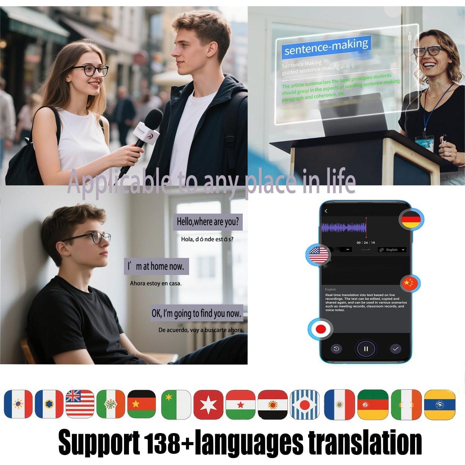 Discover the Revolutionary Features of AI Translation Smart Glasses with photochromic lenses, support 160+ languages real-time translation