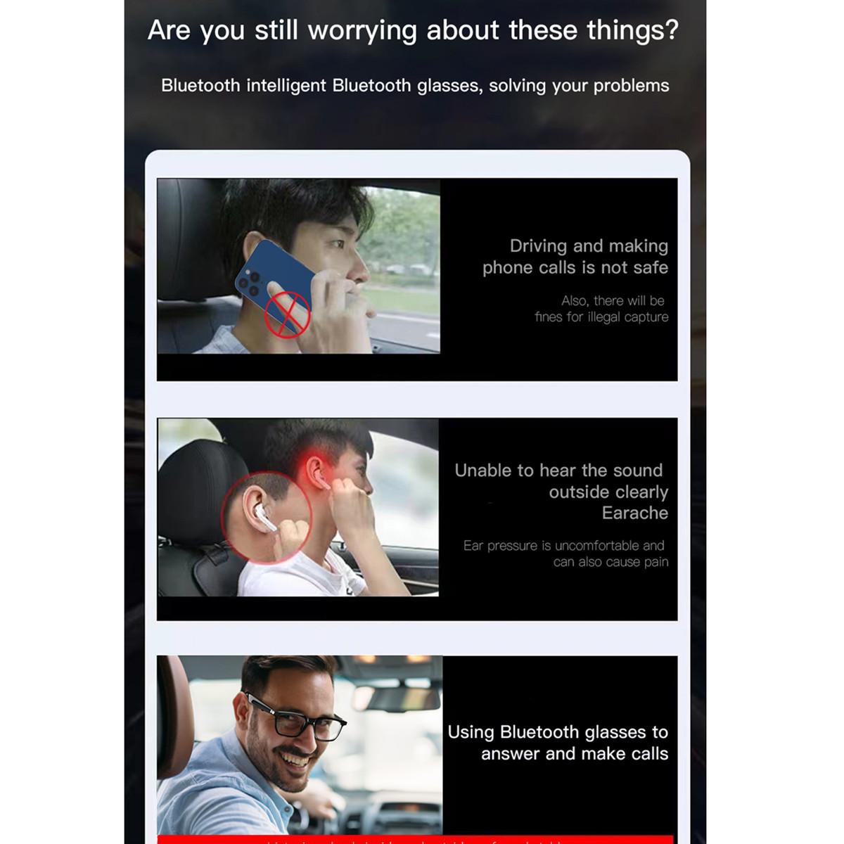 AI Smart Translate Eyeglasses Receive Call Voice Assistatn Listen Songs Anti Blue Light Noise Canceling Smart Glasses for Man