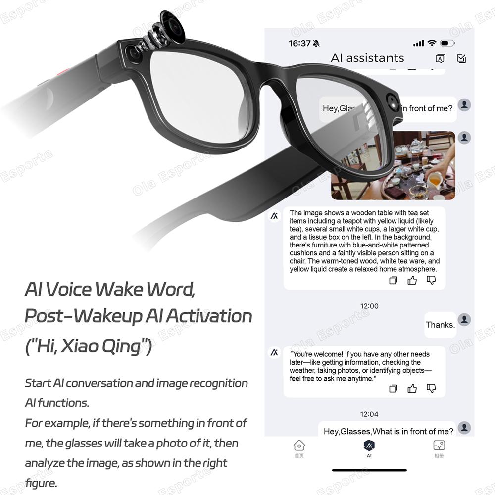 New AI Smart Glasses Chat GPT 500W Camera Bluetooth Call 300Mah Battery Voice Assistant Control Smart Sunglasses For Android IOS vs Competitors: Which One Should You Choose?