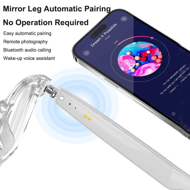 3 in 1 Smartglasses & Translator & Headset with Microphone Voice Assistant Bluetooth Call Camera Control Smart Bluetooth Glasses