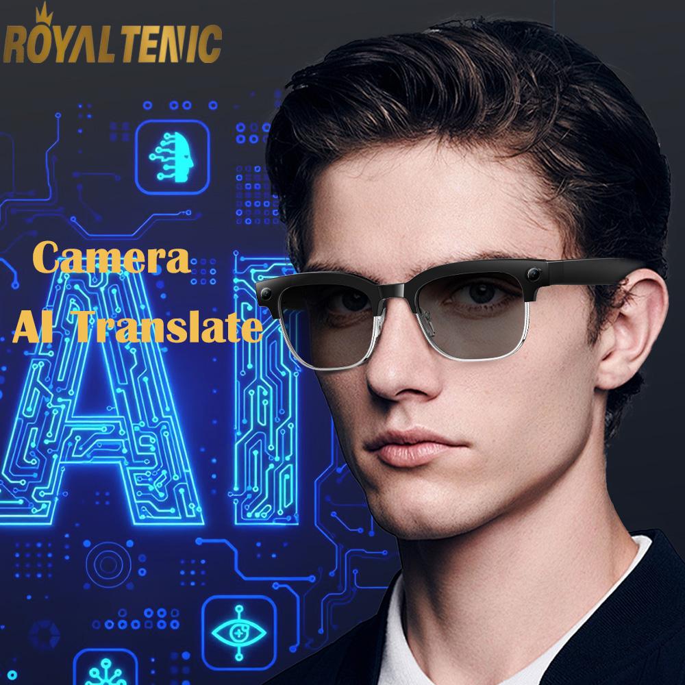 The Future of Technology: Exploring AI Smart Glasses with 8MP Camera Video Recording 100+ Languages Translation Sunglasses Bluetooth Call Music Play Men Women 2025's Innovations