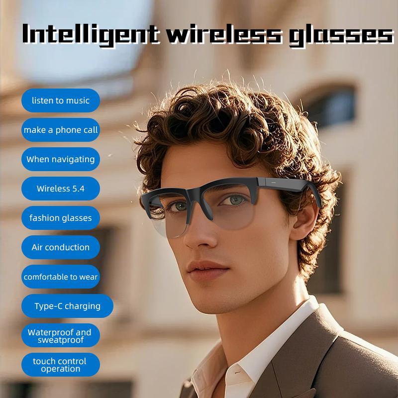 Discover the Revolutionary Features of F02 Transparent Lens Bluetooth Audio Glasses | Open-Ear Speakers | Anti-Blue Light | Smart Touch Control | Office & Daily Use