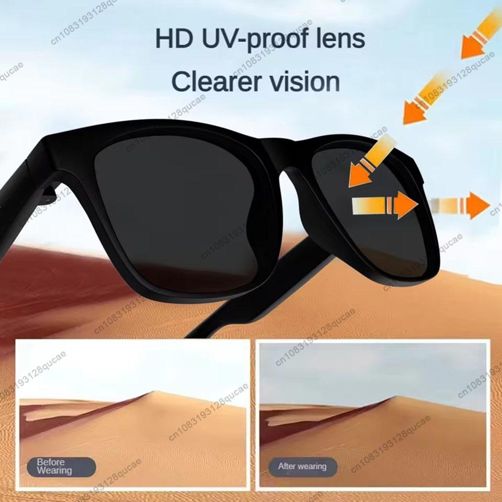 Smart Glasses Headset Bluetooth Call Smart Sunglasses Outdoor UV Protection Travel Runing Cycling Smart Sunglasses for Men Women