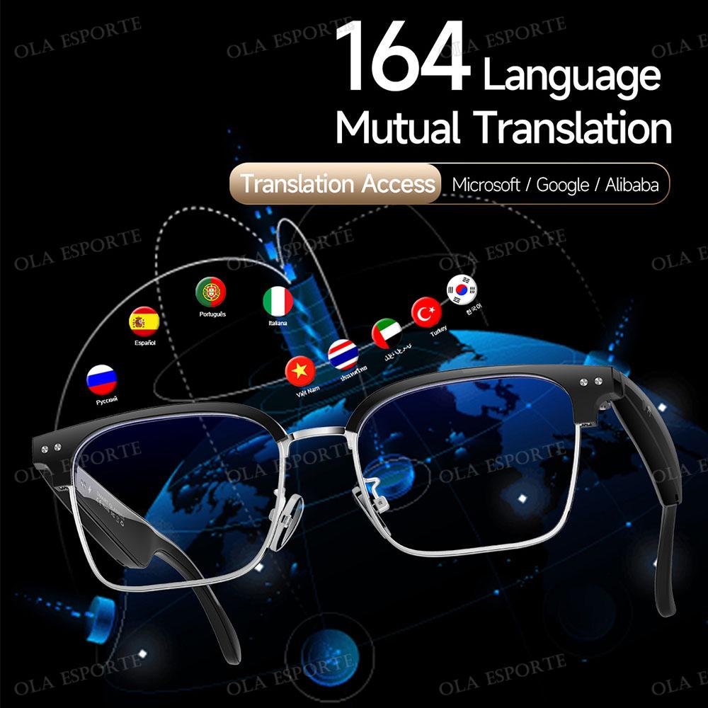Fashion Smart Glasses Bluetooth call Voice Assistant Music Playback AI Intelligent Translation Glasses 170mAh Long Battery Life