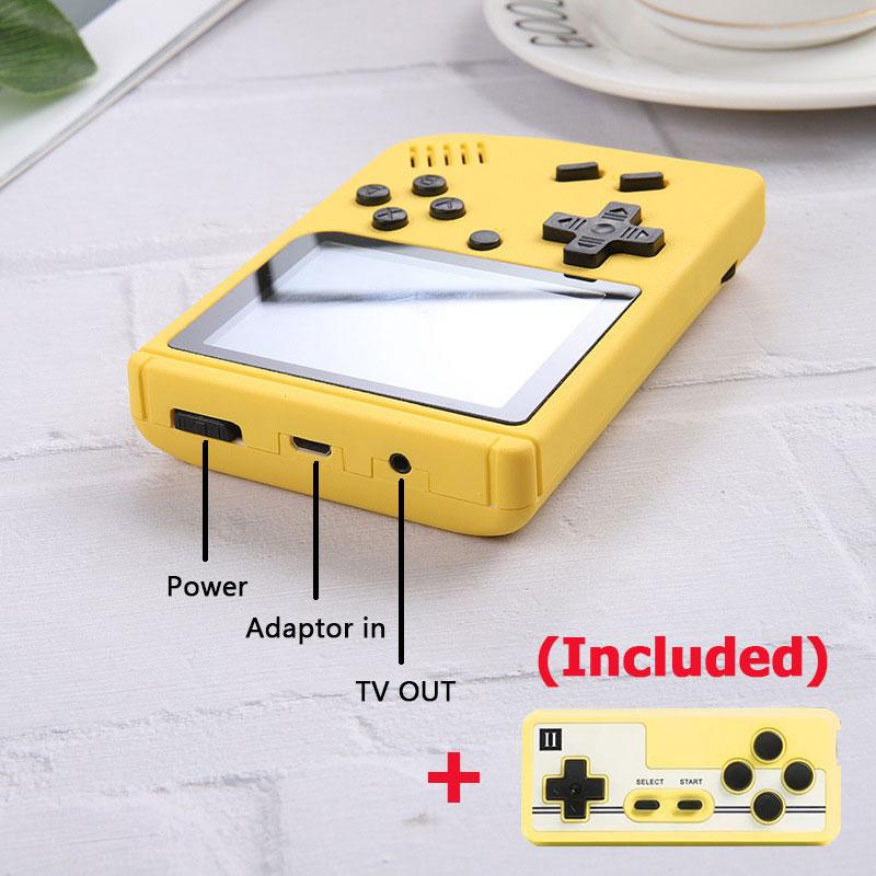 5 Color 500 Games Video Console Mini Portable 8-bit Handheld Game Player Retro AV Out LCD Gaming Consoles with Controller for TV
