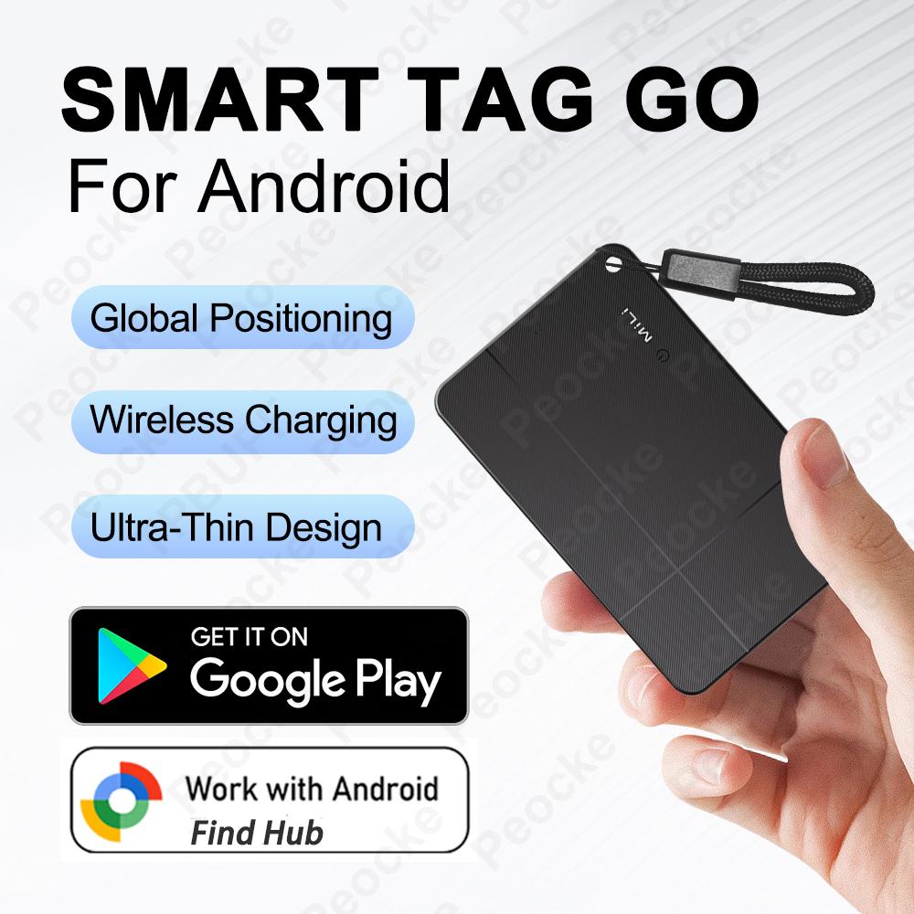 Anti-Loss Wallet, Card Holder, Keychain, Smart Tag, Waterproof, with Google Find Hub, Bluetooth, Ultra-Thin Design, Compatible with Android, Wireless Charging