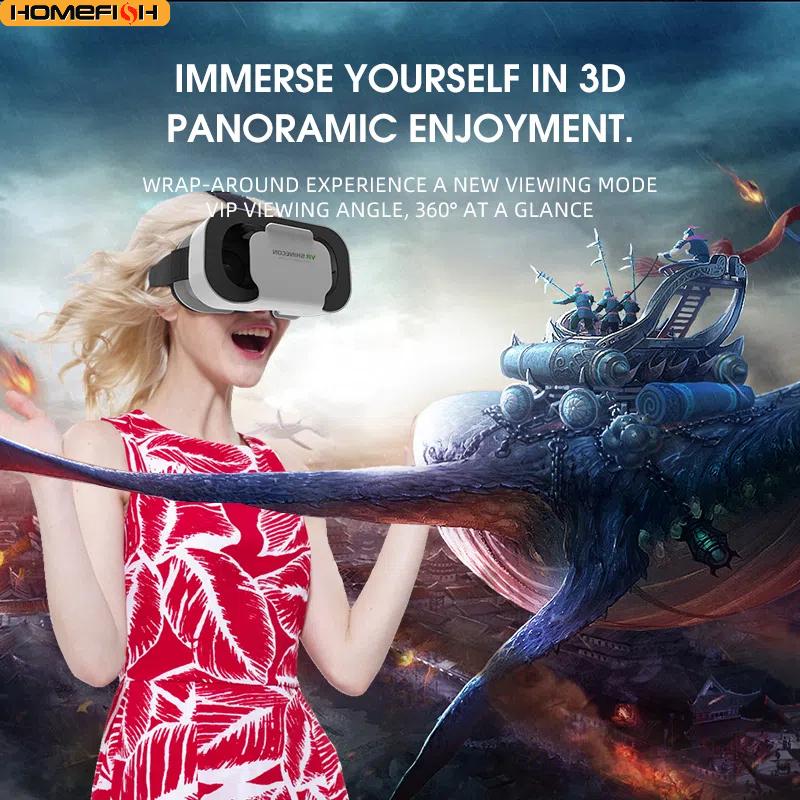 VR Glasses 3D Headset Virtual Reality Device Helmet Goggles Lenses Mobile Smartphone Smart Phone Cell Realidade Viar VR