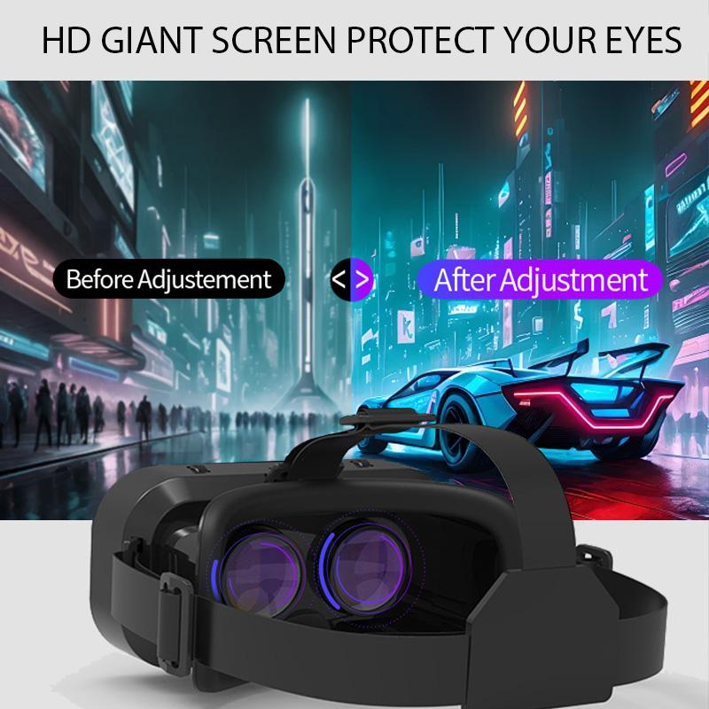 G10 IMAX Giant Screen VR Glasses 3D Virtual Reality Box Google Cardboard Helmet for 4.7-7 inch Smartphone Support Joystick